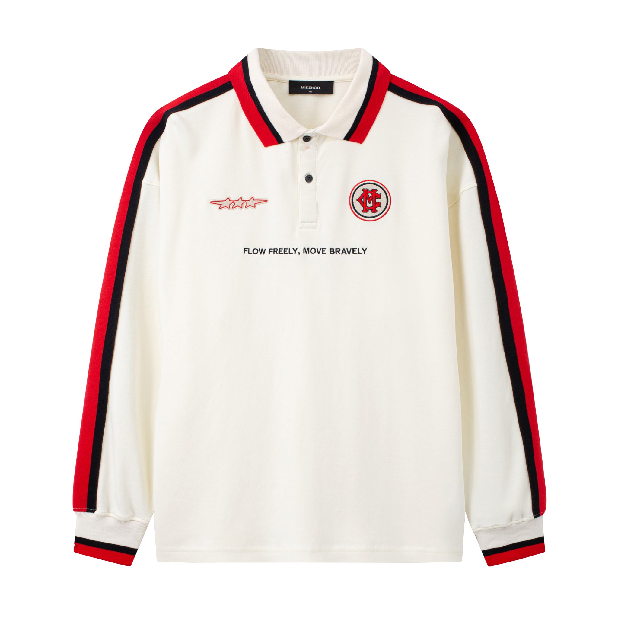 STREET RACE LONG SLEEVE POLO - BEIGE