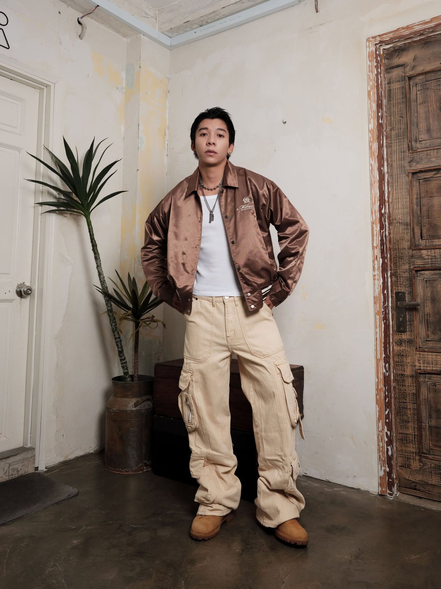 COLLARED BOMBER JACKET