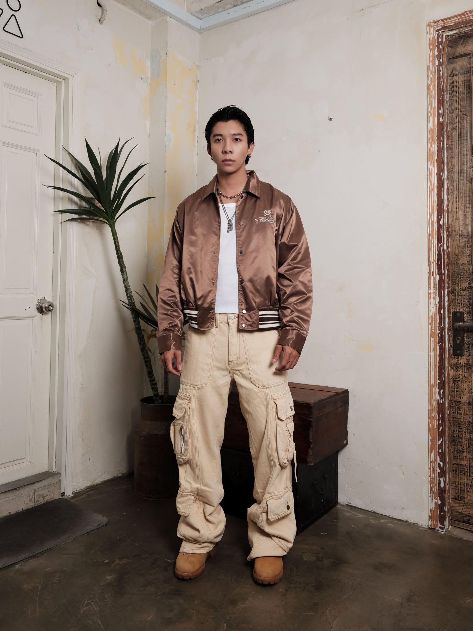 COLLARED BOMBER JACKET
