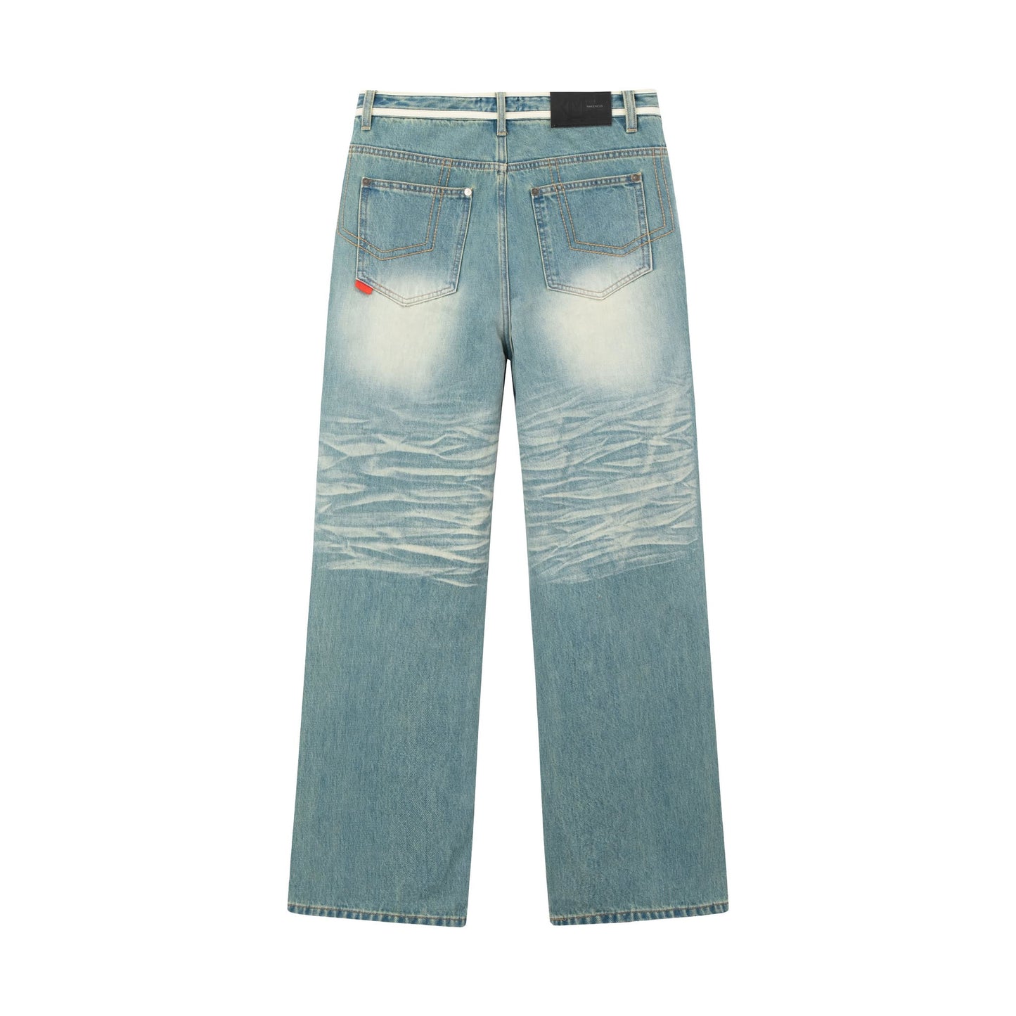 STRAIGHT RIGID WASH JEANS