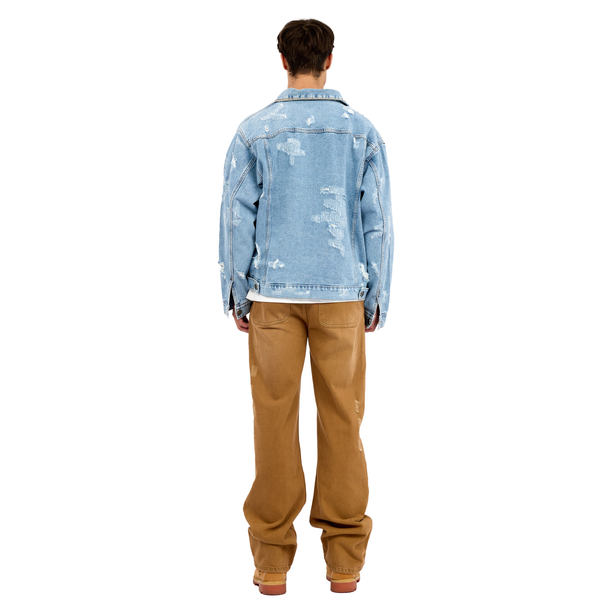 DISTRESSED WASH DENIM JACKET