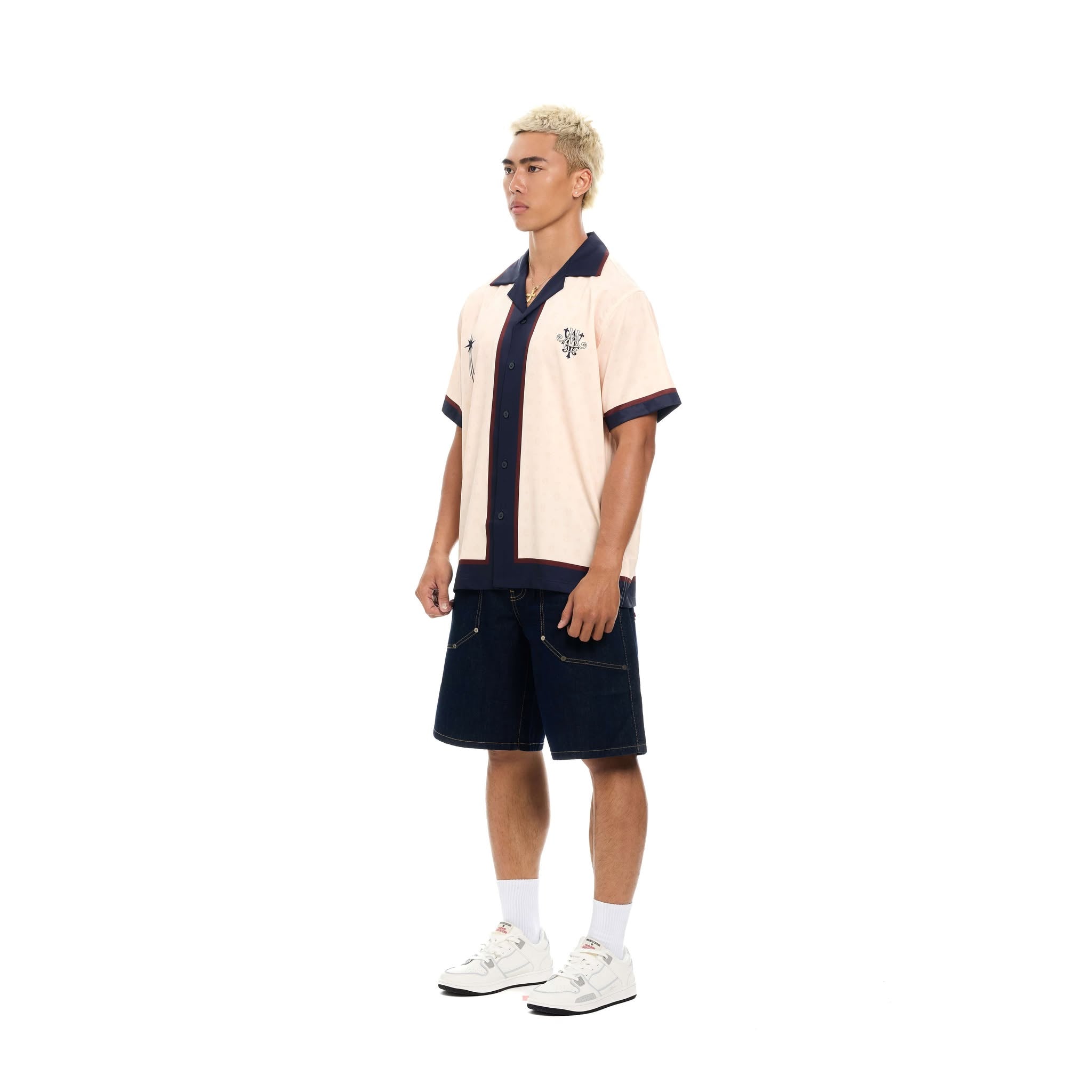 MONOGRAM SATIN SHIRT