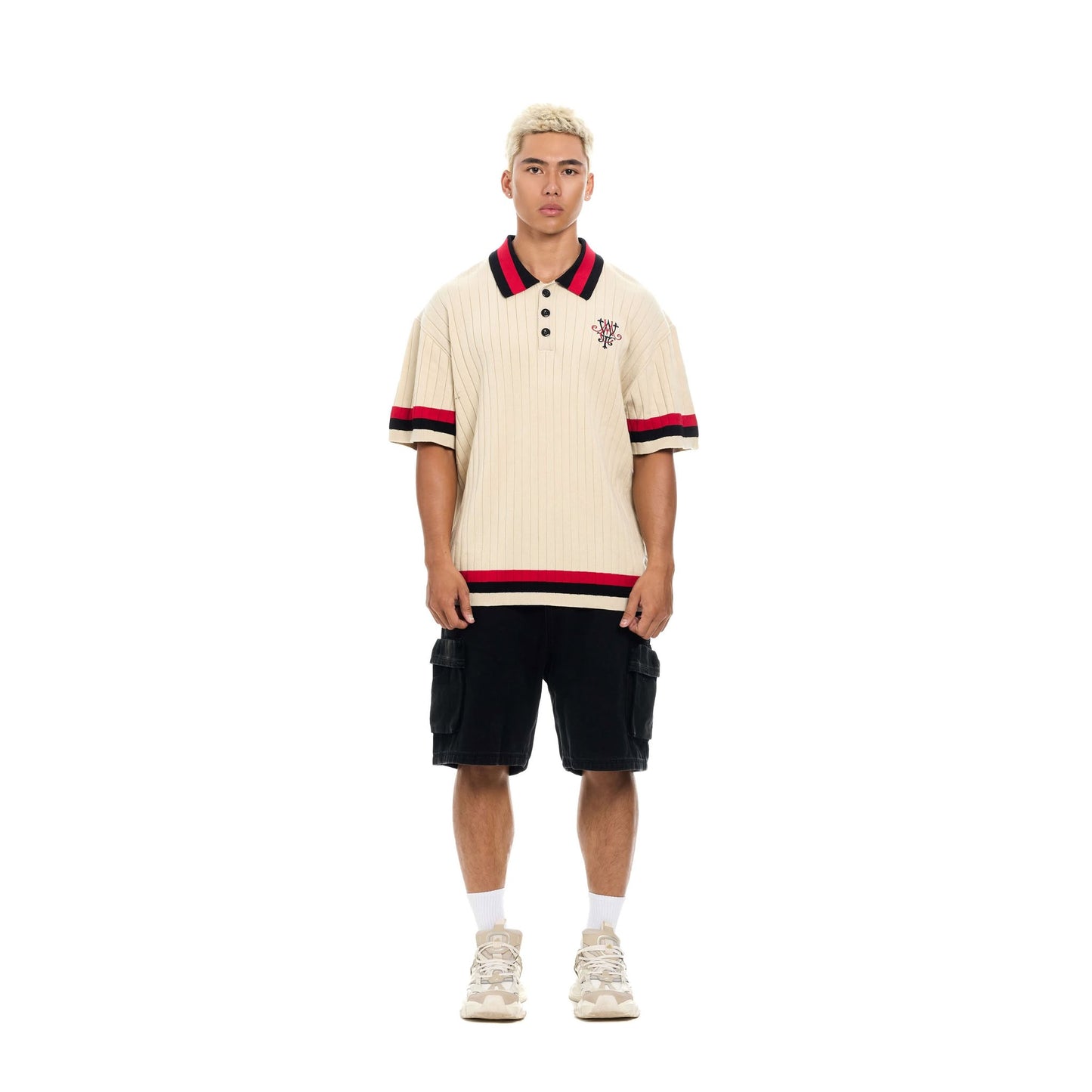 ANTIQUE STRIPE KNIT POLO
