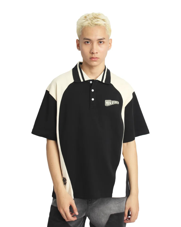 COLORBLOCK POLO – BLACK