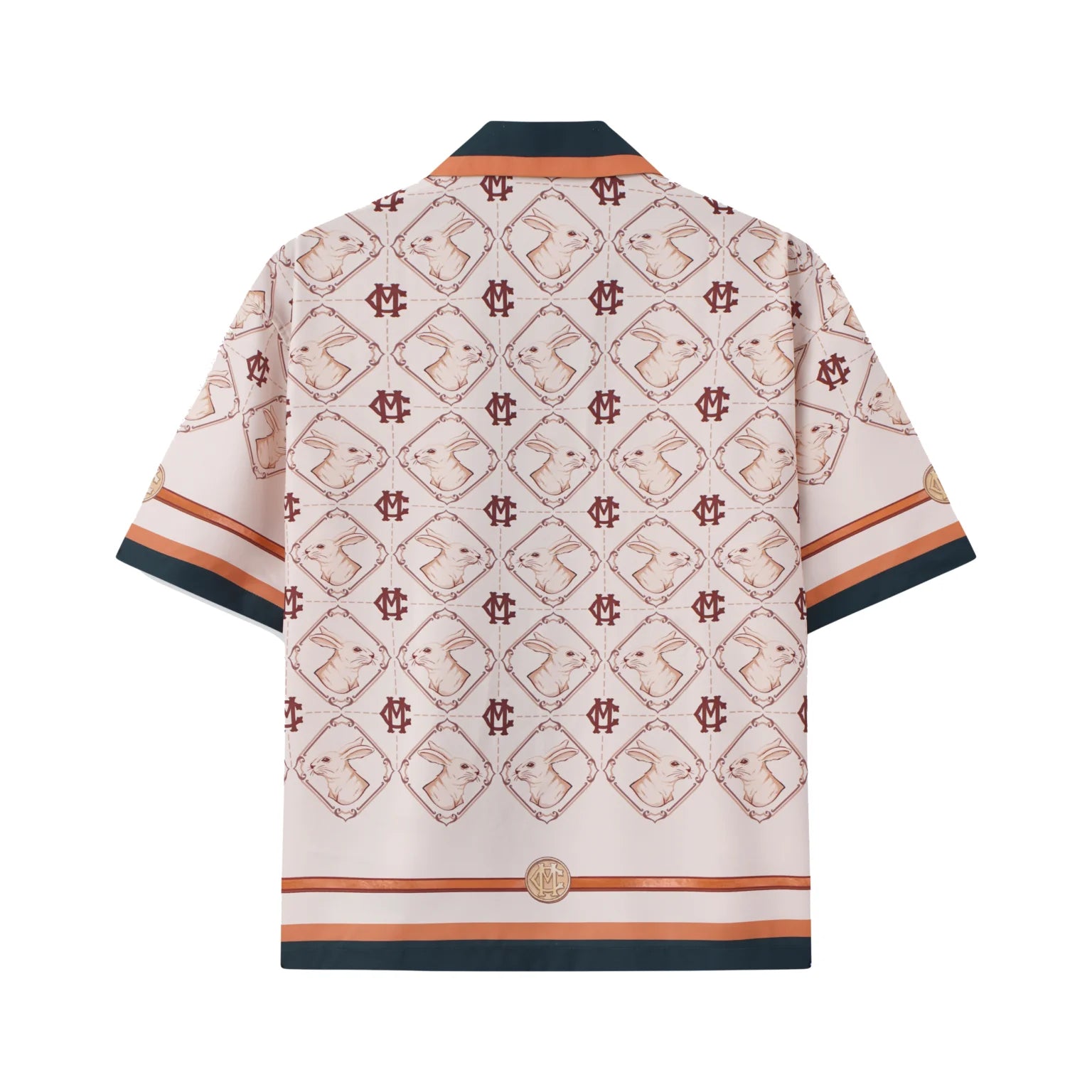 RABBIT MONOGRAM SILK SHIRT