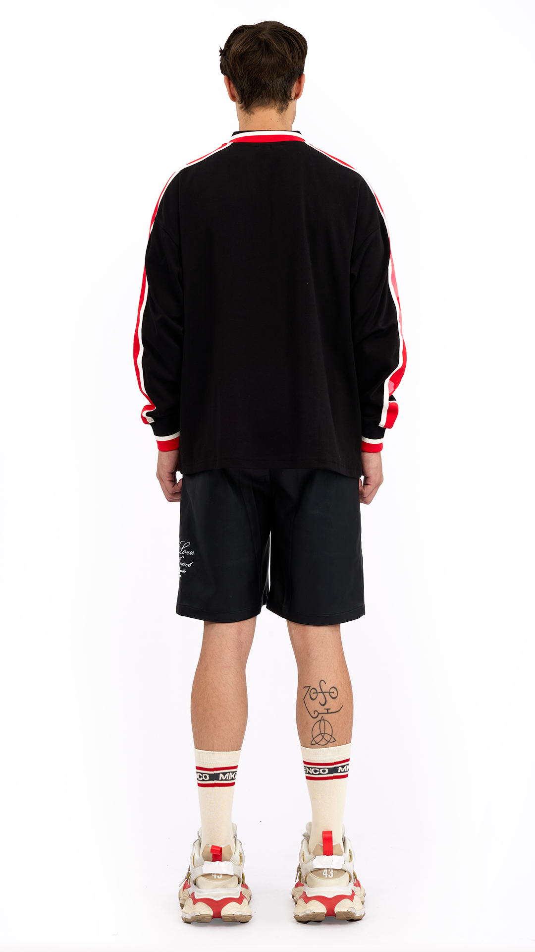 STREET RACE LONG SLEEVE POLO – BLACK