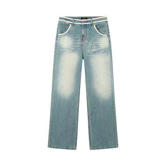 STRAINGHT RIGID WASH JEANS