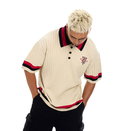 ANTIQUE STRIPE KNIT POLO