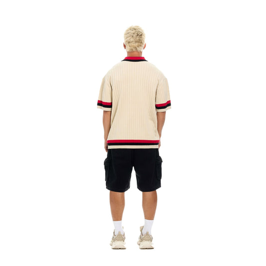 ANTIQUE STRIPE KNIT POLO