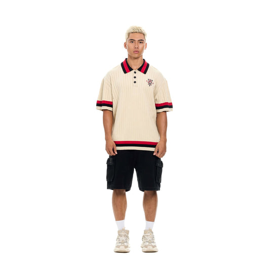ANTIQUE STRIPE KNIT POLO