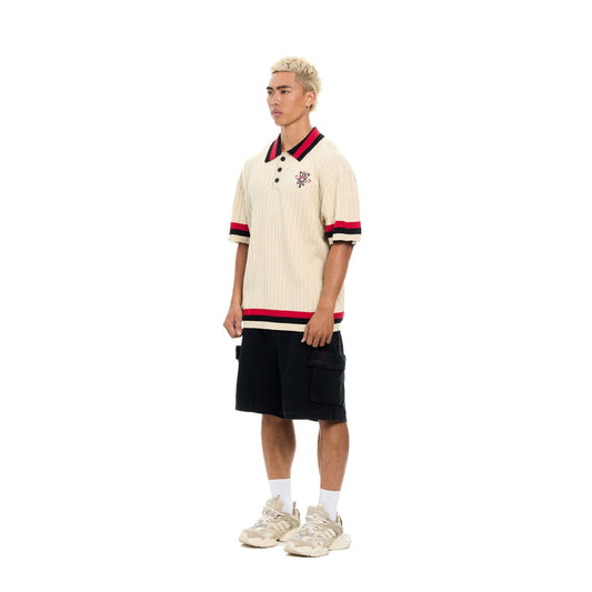 ANTIQUE STRIPE KNIT POLO
