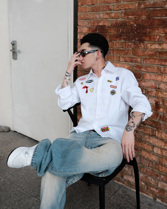 STICKER EMBROIDERED SHIRT