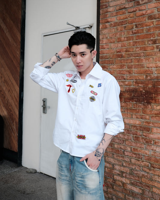 STICKER EMBROIDERED SHIRT