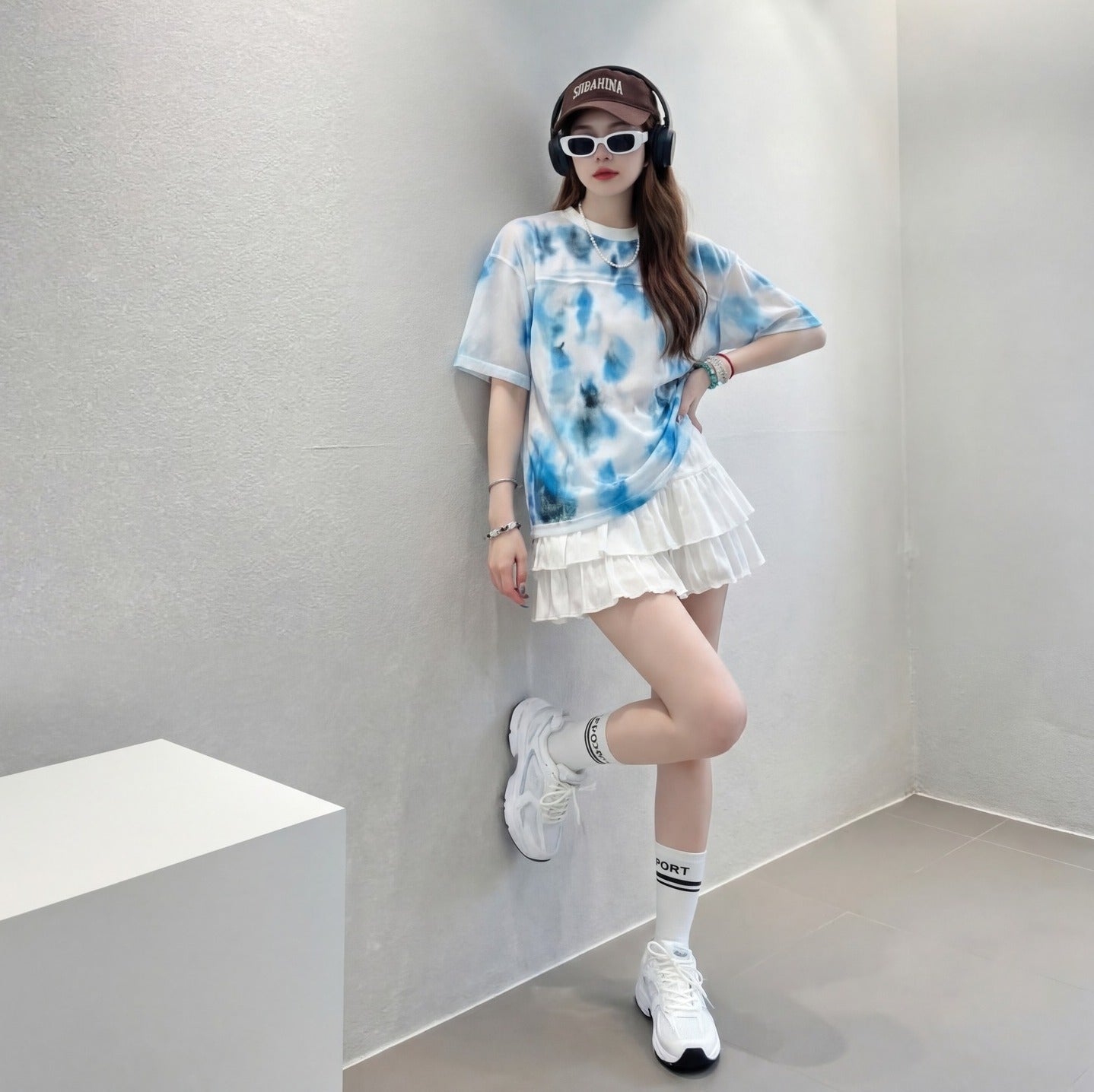 MISTY BLUE MESH JERSEY