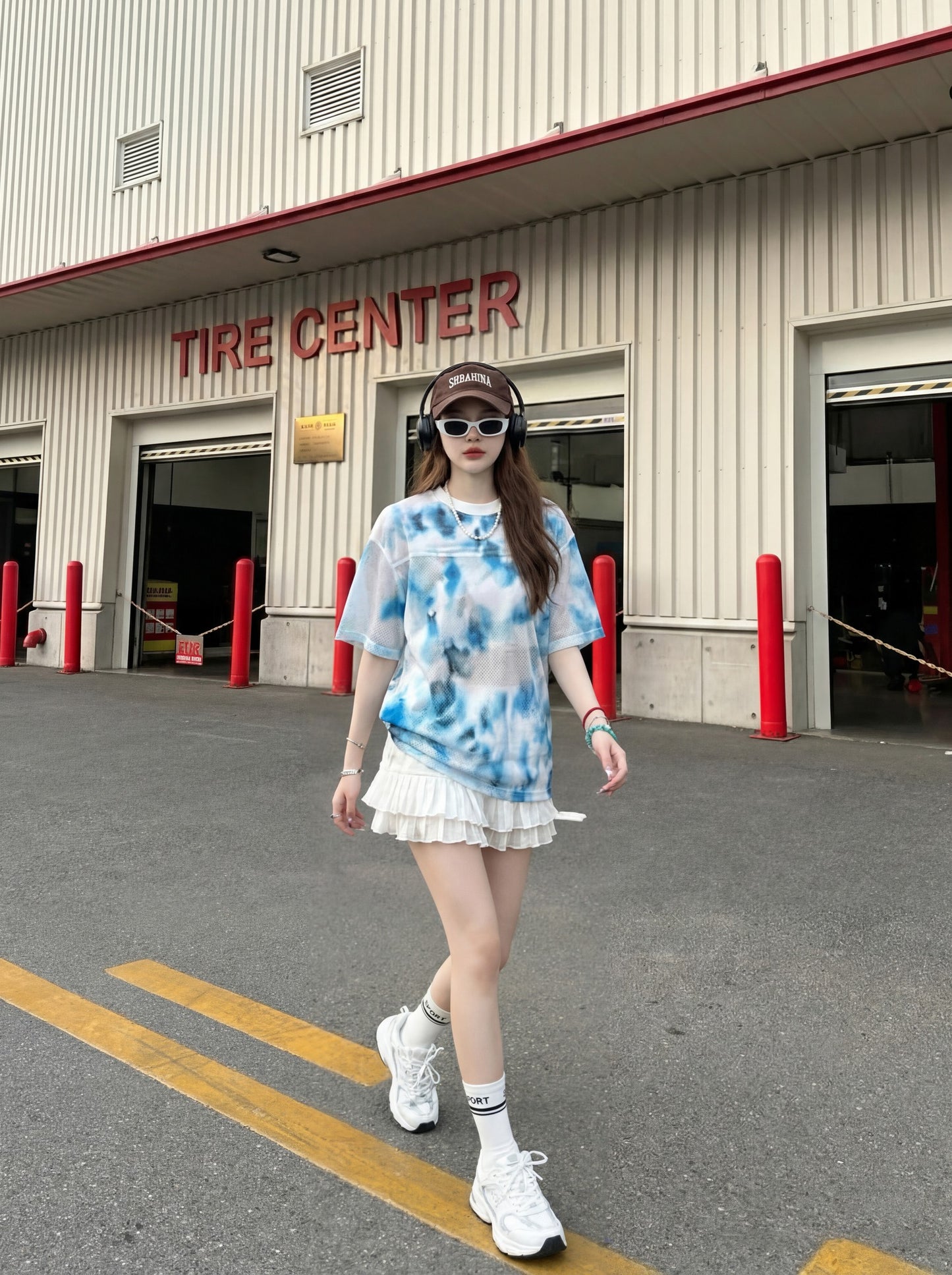 MISTY BLUE MESH JERSEY