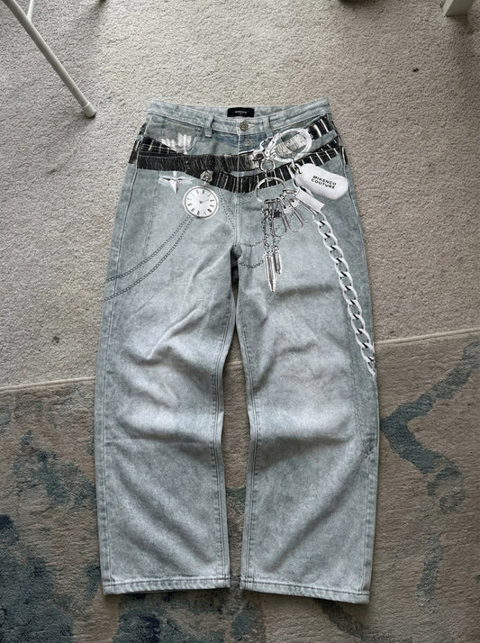 DECIBEL CHAINS STRAIGHT JEANS