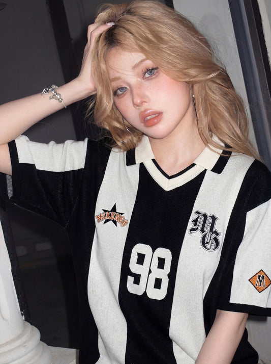 98 STRIPES KNIT POLO