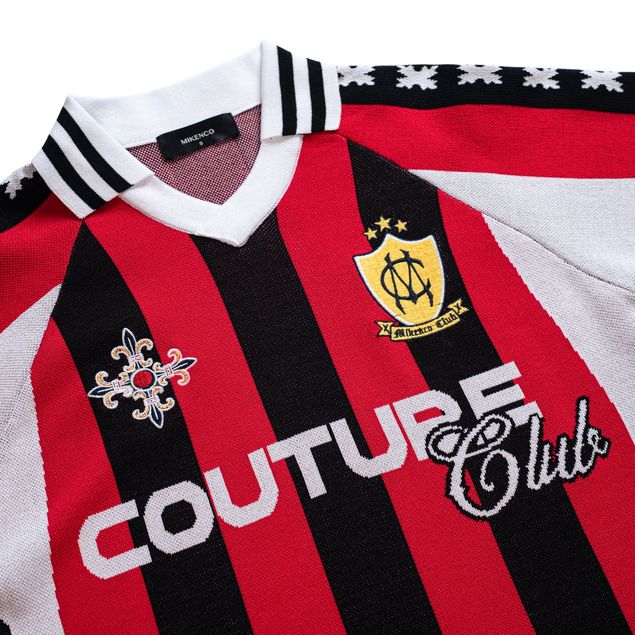 CRIMSON STRIPES KNIT POLO