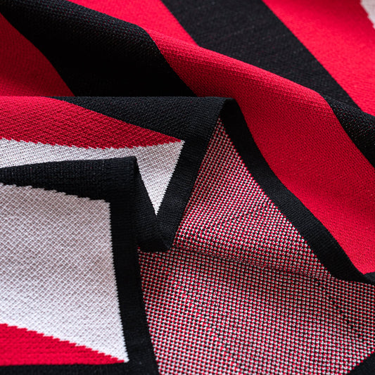 CRIMSON STRIPES KNIT POLO