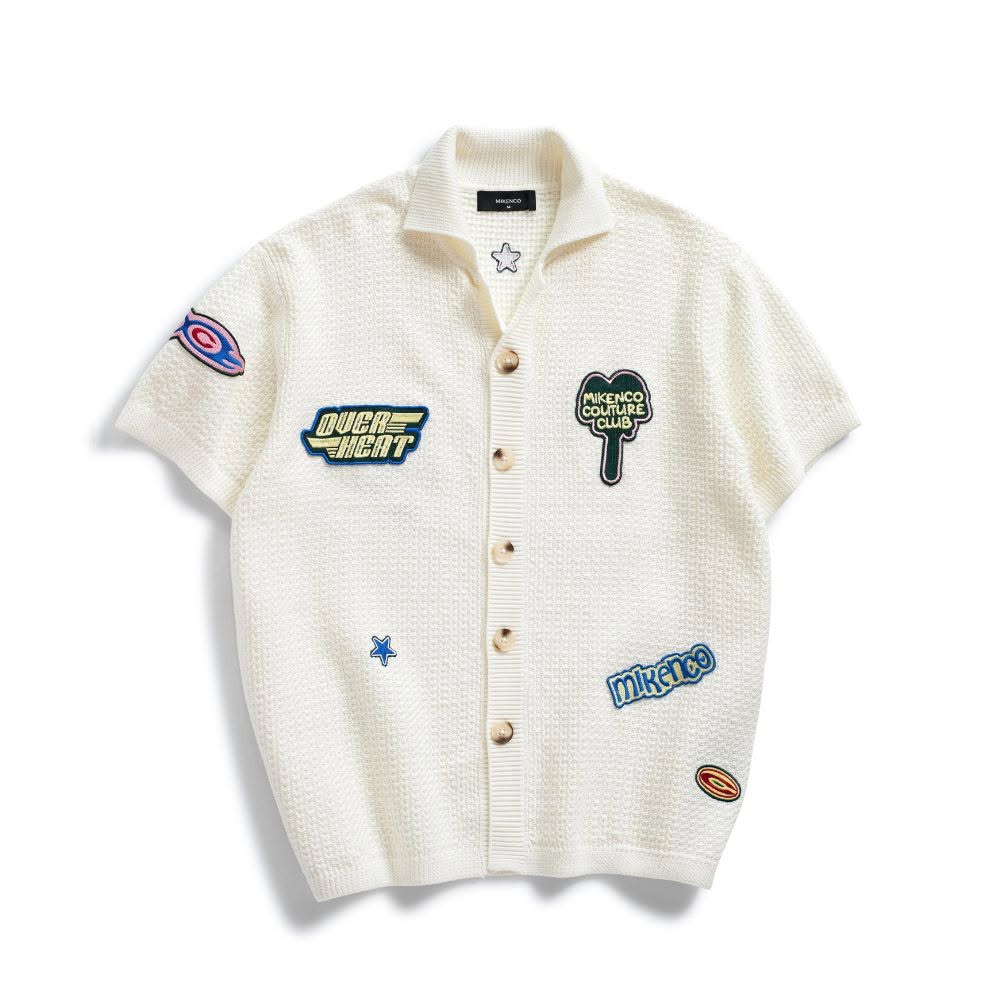 OVERHEAT STICKER KNIT SHIRT