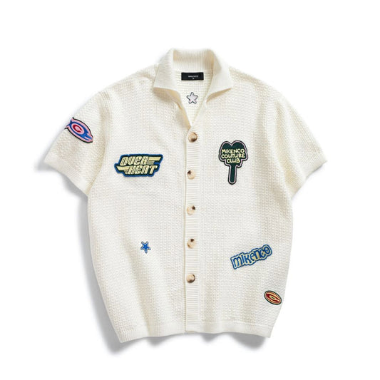 OVERHEAT STICKER KNIT SHIRT