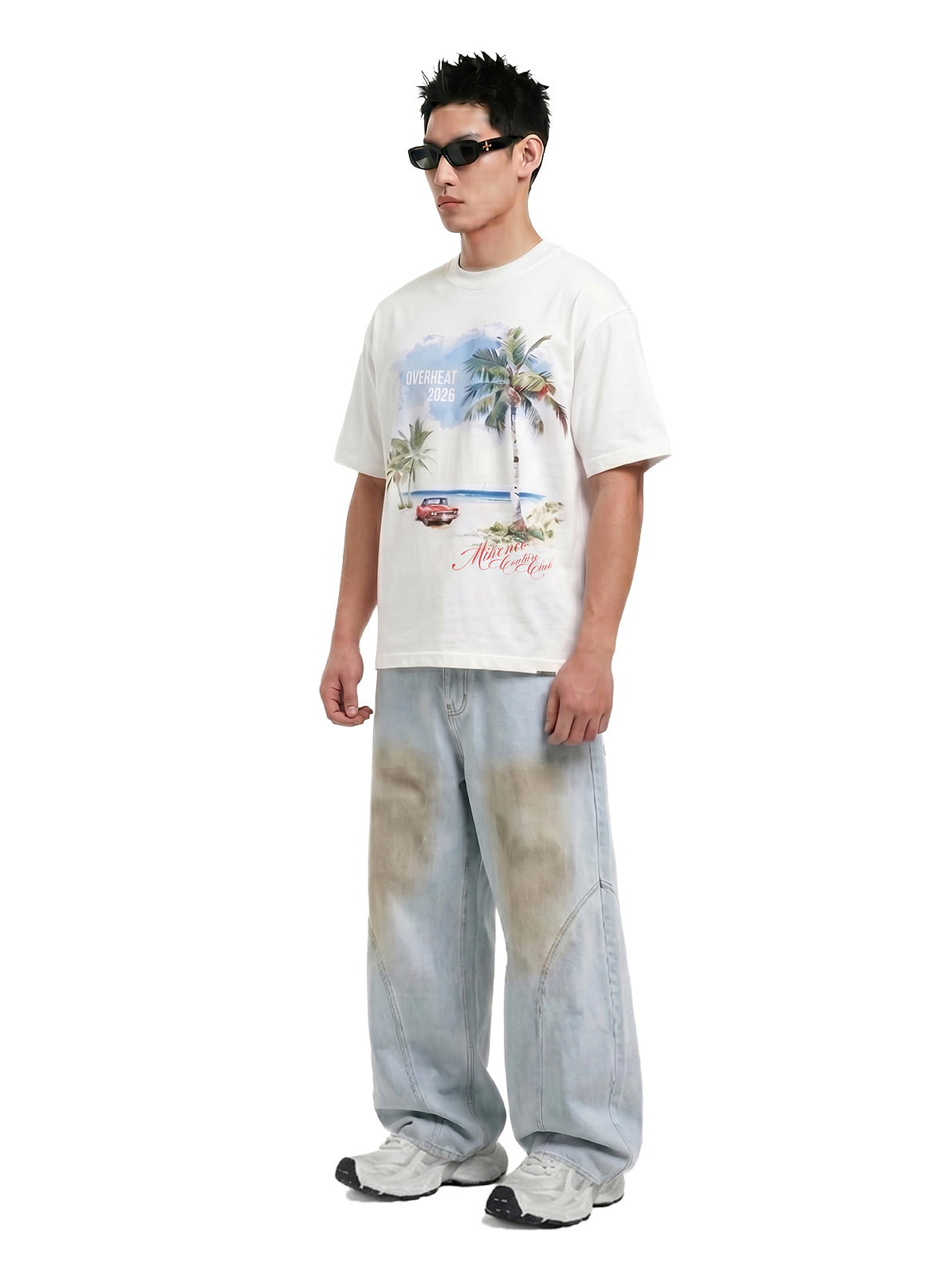 DIRTY WASH BALLOON JEANS