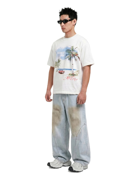 DIRTY WASH BALLOON JEANS