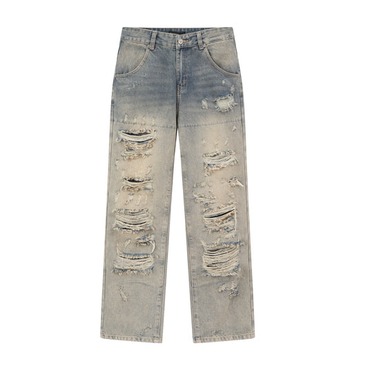 DESTROYED STACKED JEANS