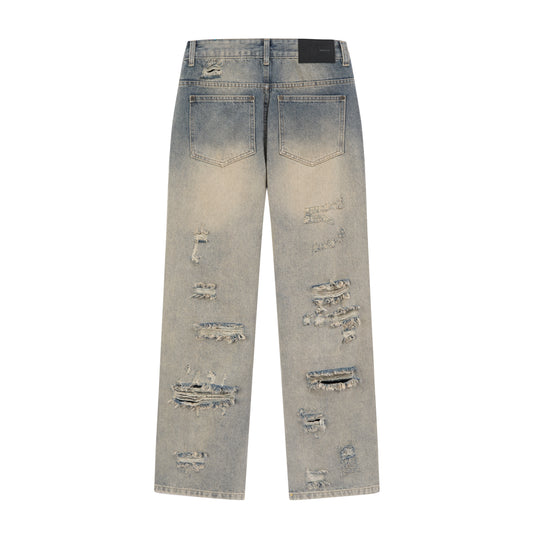 DESTROYED STACKED JEANS