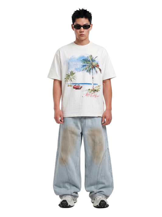 DIRTY WASH BALLOON JEANS