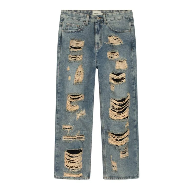 DISTRESSED BAGGY JEANS