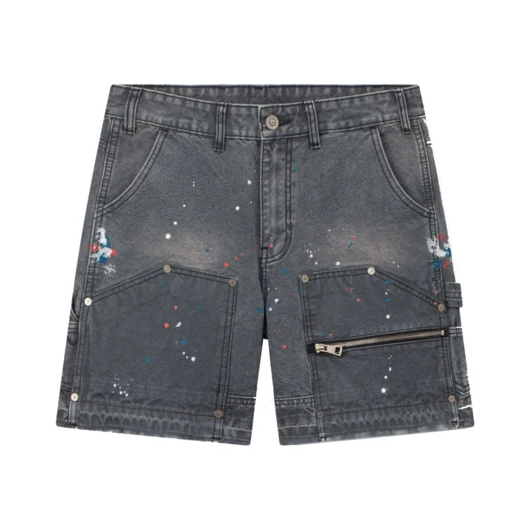 DOUBLE KNEES CANVAS SHORT