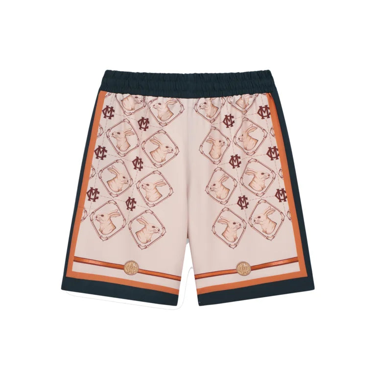 RABBIT MONOGRAM SILK SHORT